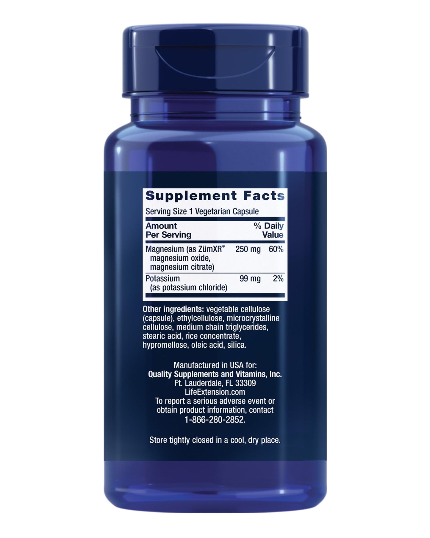 Life Extension Potassium with Extend-Release Magnesium 60 Capsules