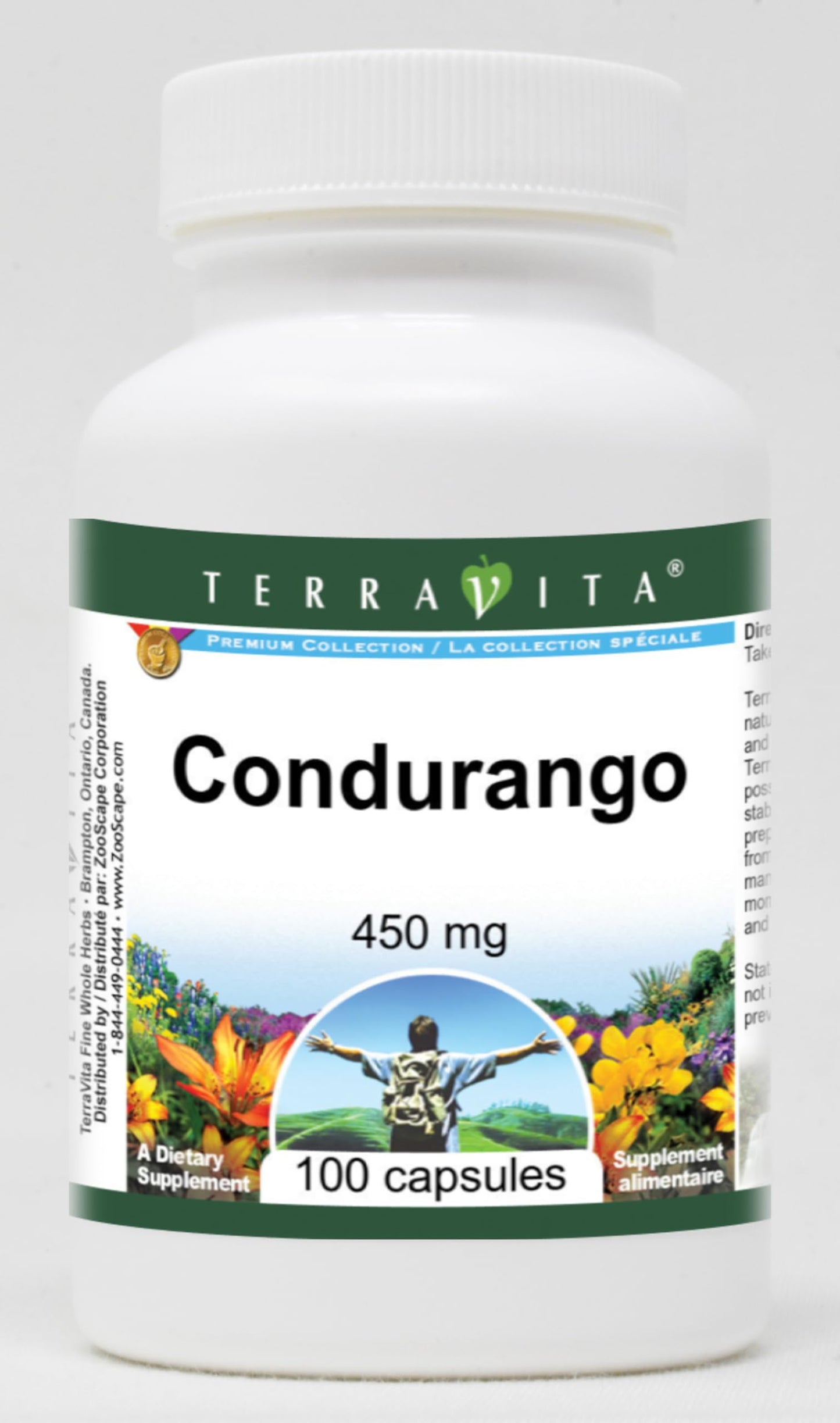 Terravita Condurango 450 mg Capsules, 100 Count