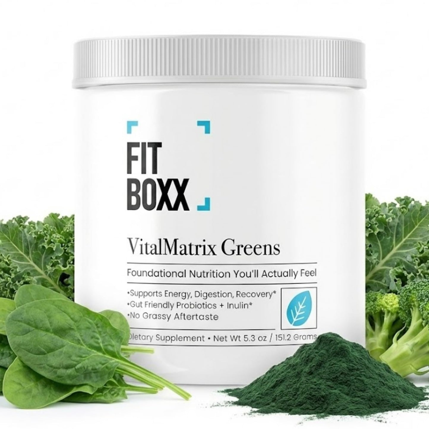 Fit Boxx VitalMatrix Organic Greens Powder 5.3 Ounce
