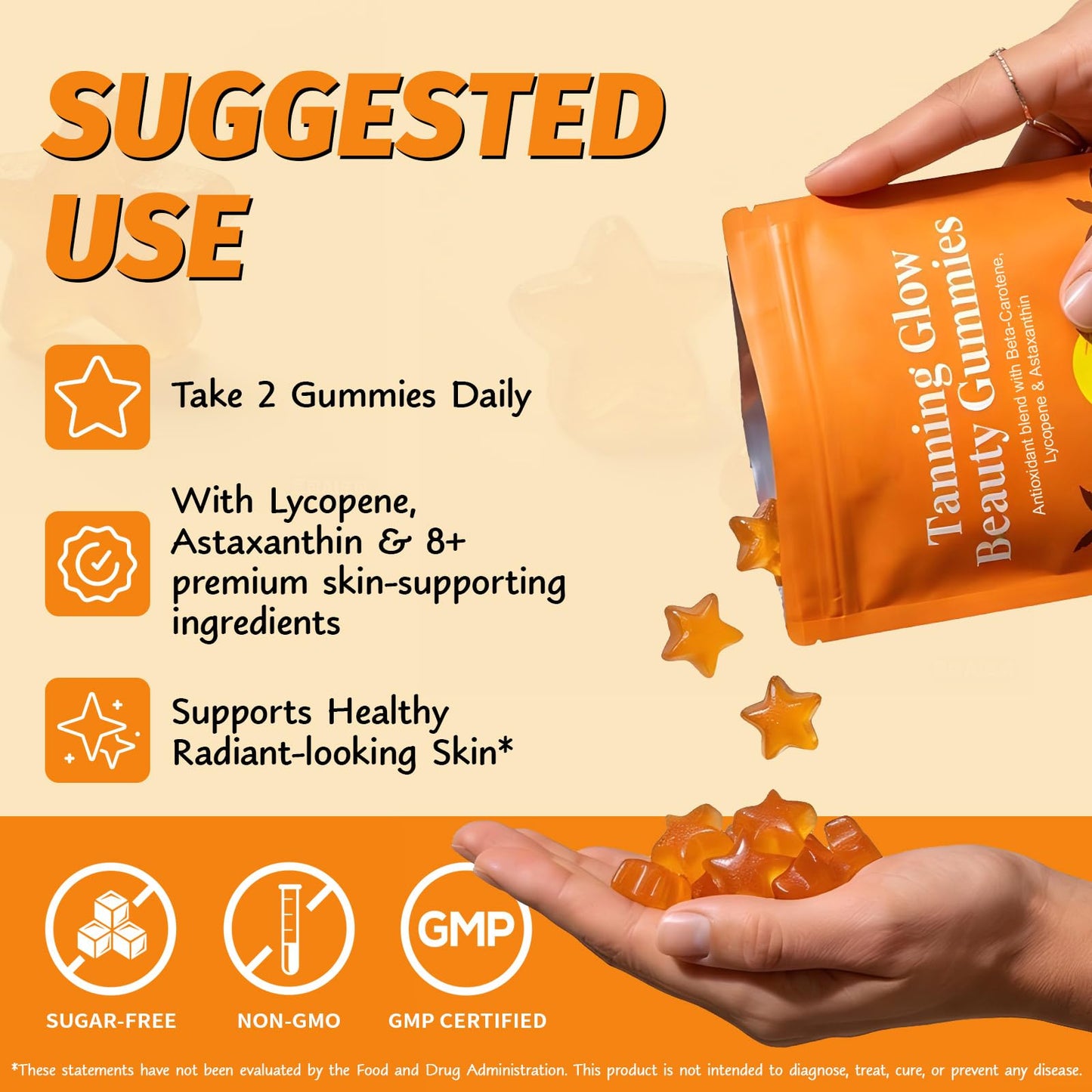ADSBJUX Tanning Gummies with Astaxanthin 60 Gummies