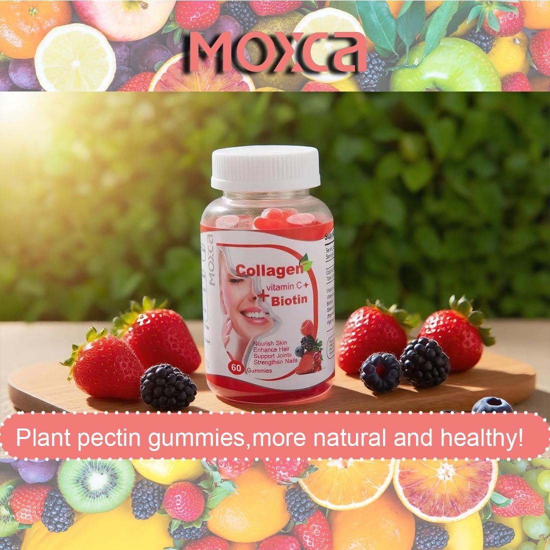 Moxca Hydrolyzed Marine Collagen Gummies, 60 Count