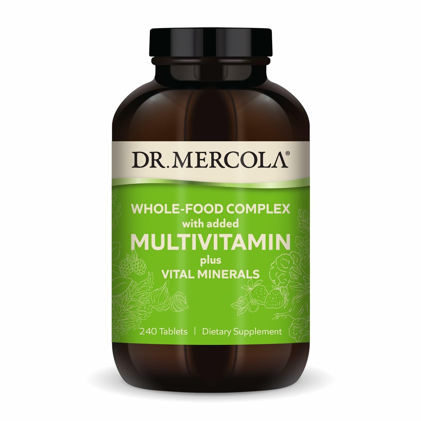 Dr. Mercola Whole-Food Complex with Added Multivitamin Plus Vital Minerals Tablets, 240 Count