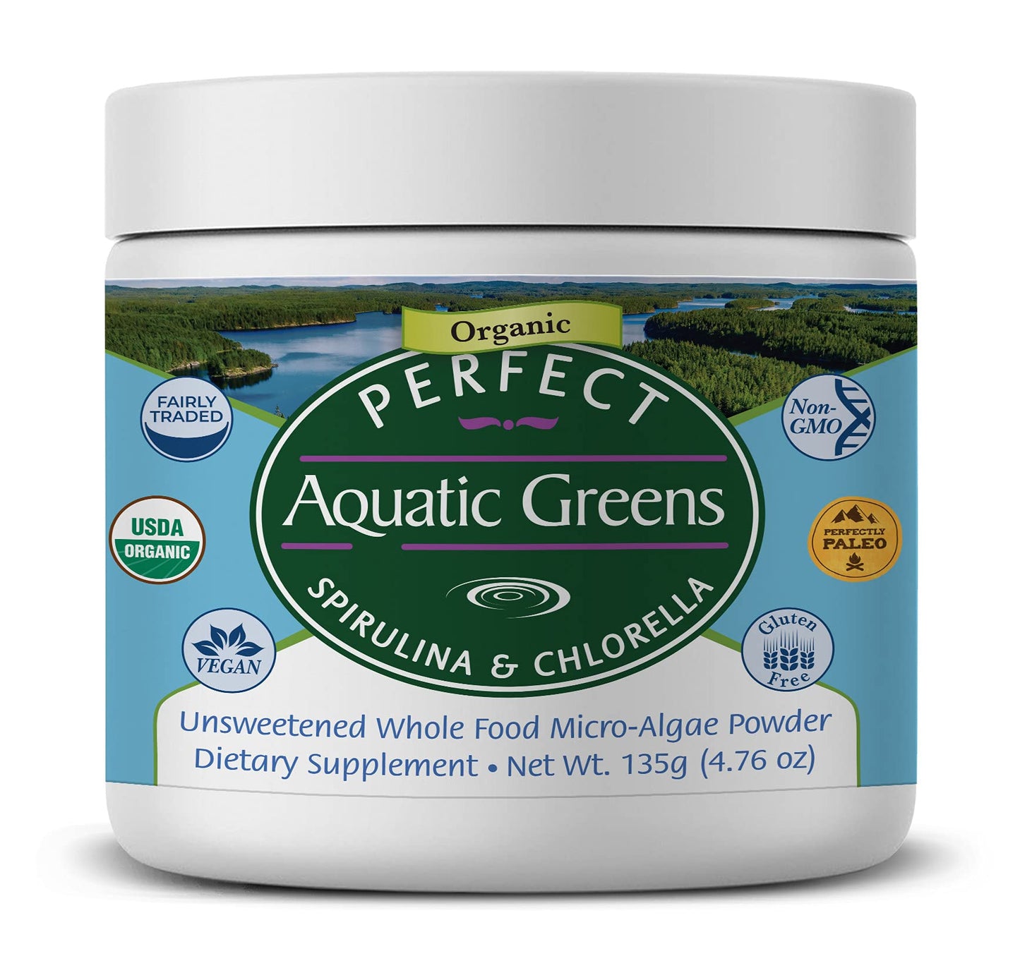 Perfect Supplements Aquatic Greens Powder 4.76 Ounce