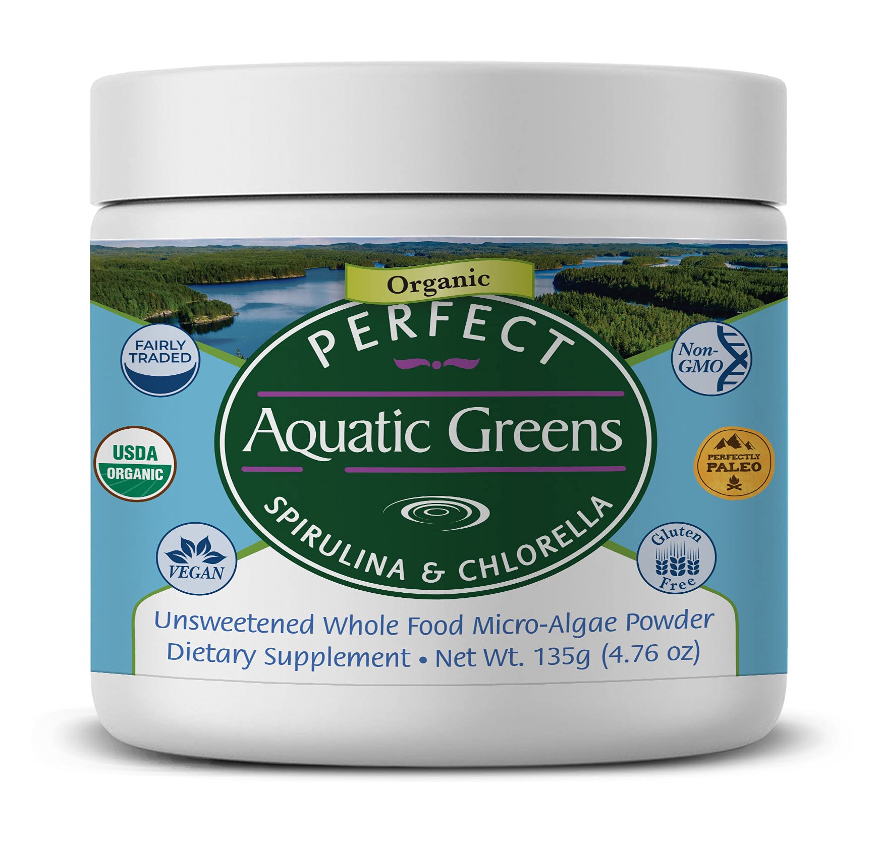 Perfect Supplements Aquatic Greens Powder 4.76 Ounce