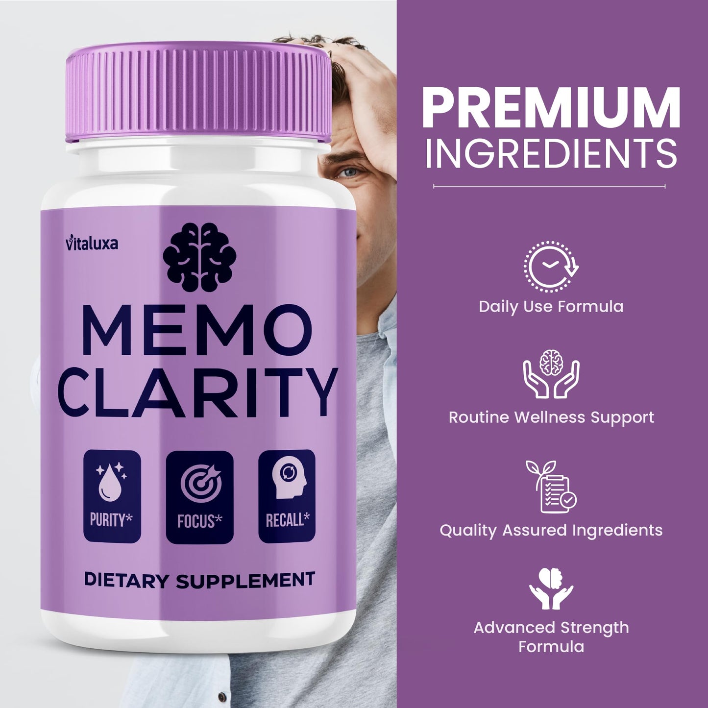 Vitaluxa Memo Clarity Capsules 60 Count
