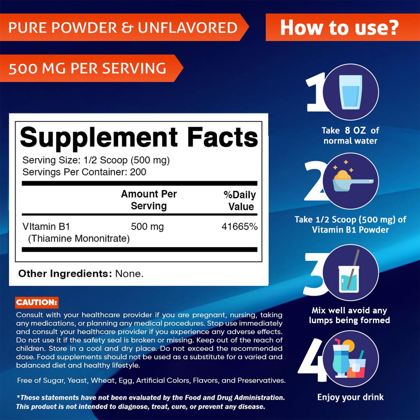 Vitamatic Vitamin B1 Pure Powder Pack of 1