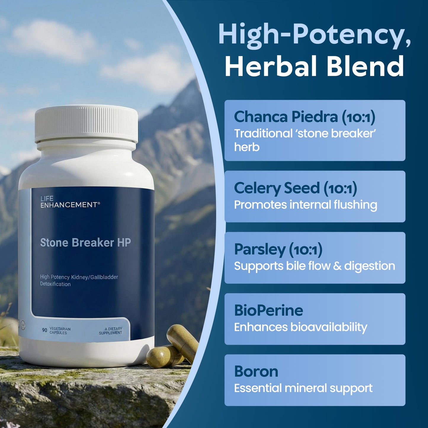Life Enhancement Stone Breaker HP Kidney & Gallbladder Support Supplement Capsule 1 Count