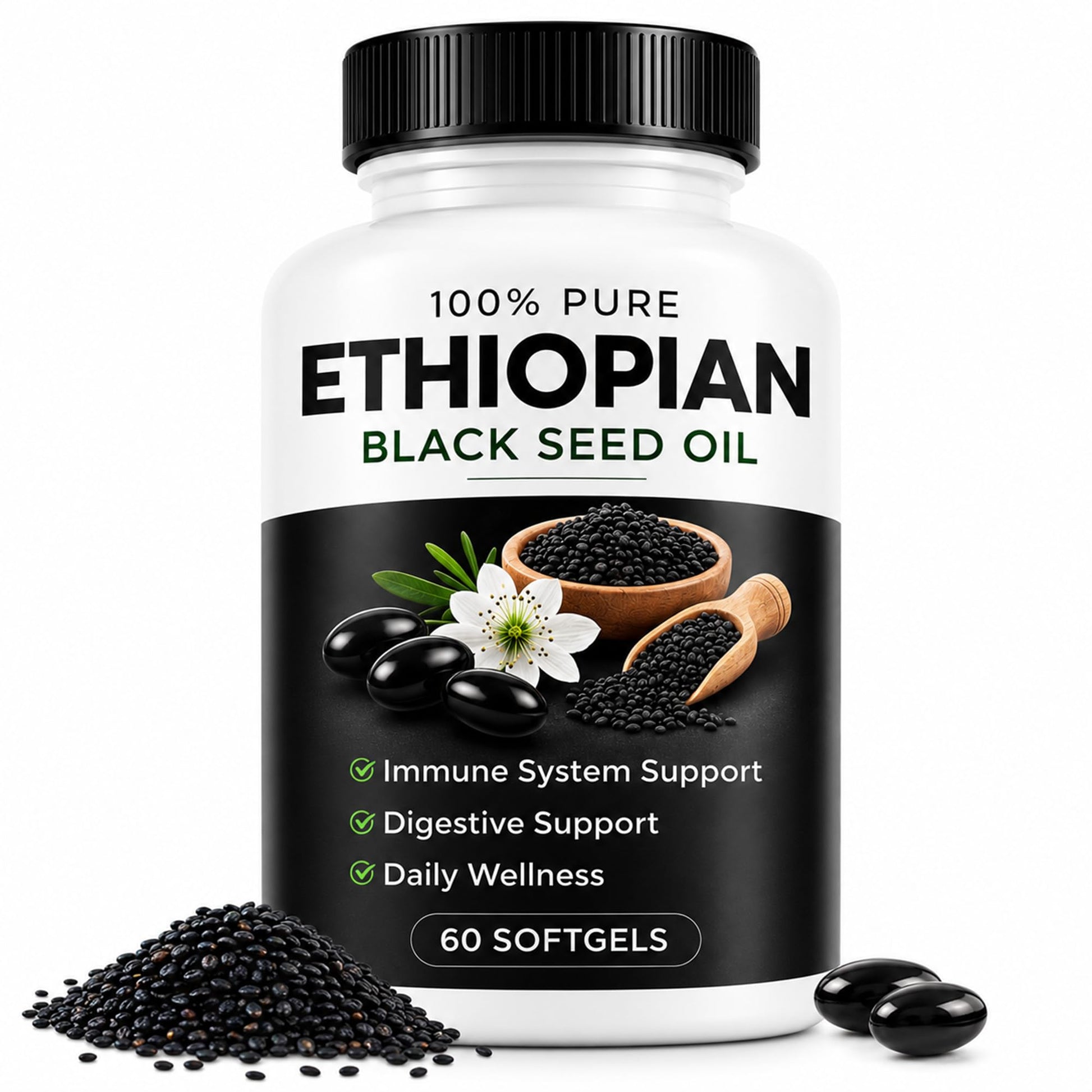Ovela Ethiopian Black Seed Oil Softgel 60 Count
