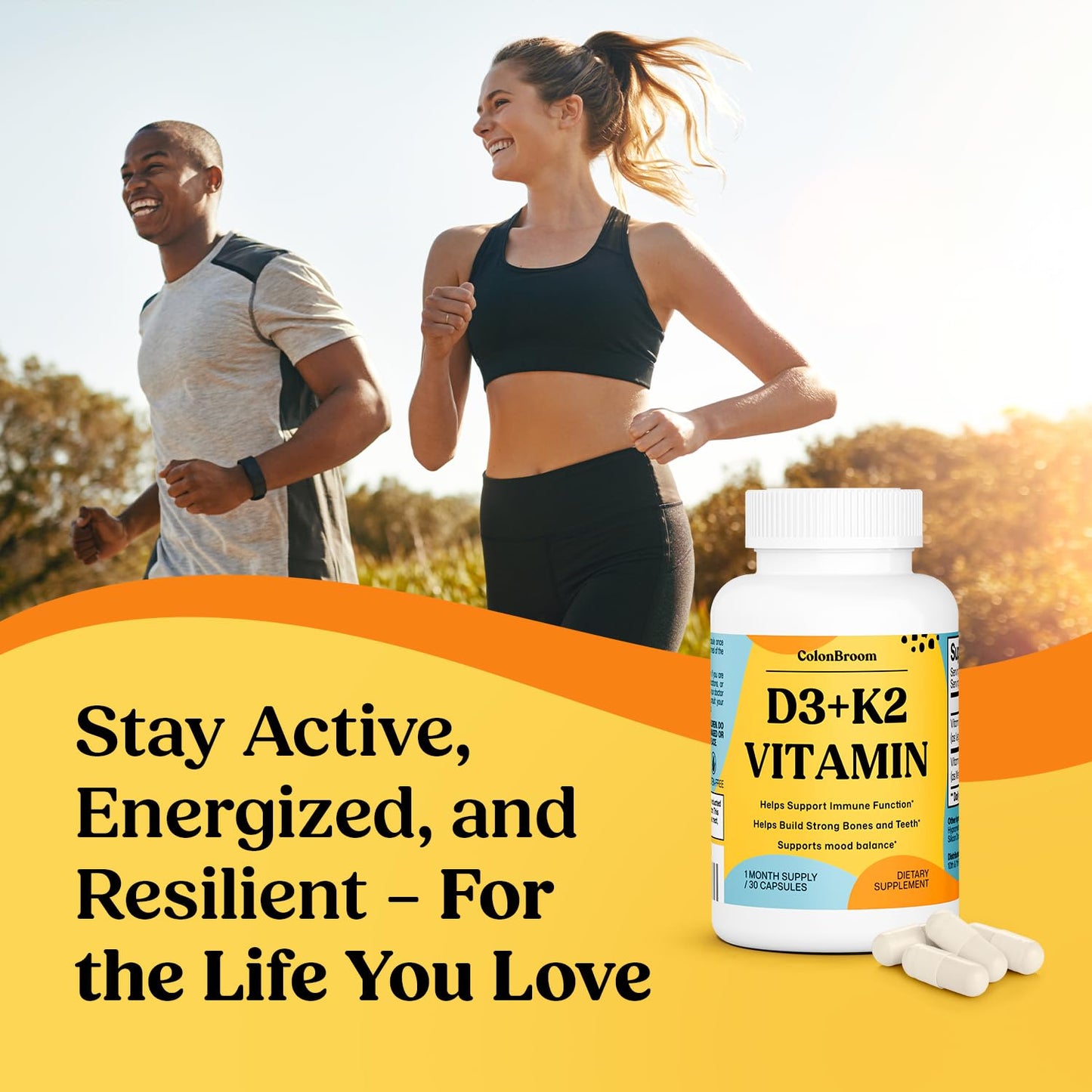 ColonBroom Vitamin D3 K2 Capsules 30 Capsules