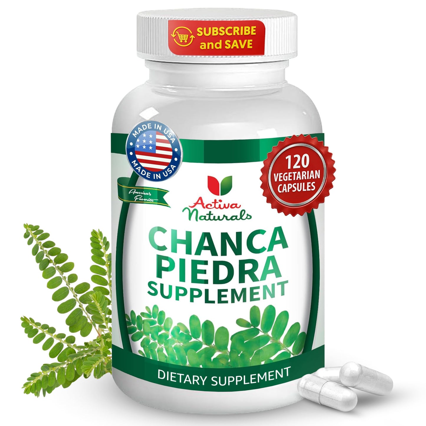 Activa Naturals Chanca Piedra Kidney and Gallbladder Supplements Capsules, 120 Count