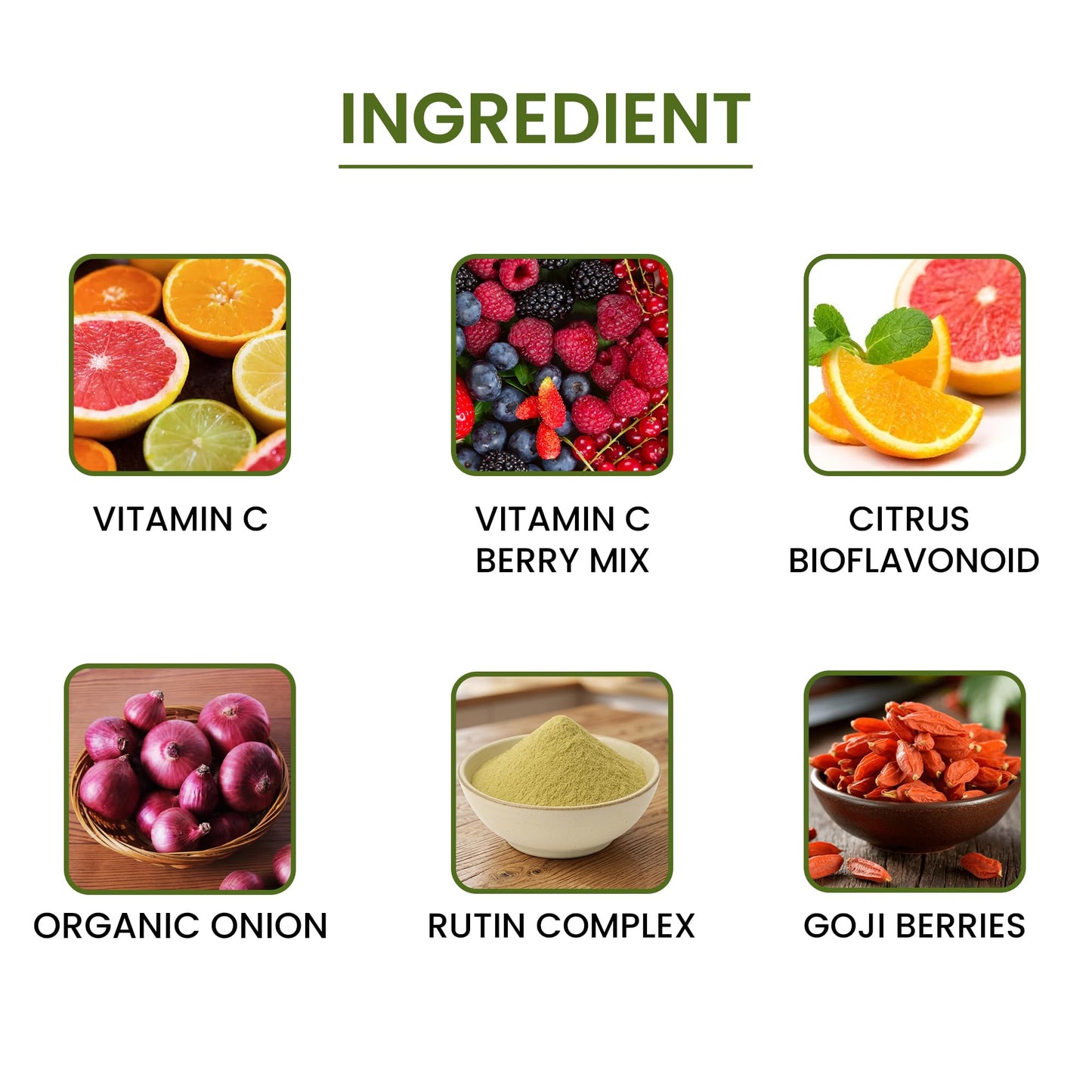 Green Organic Supplements Vitamin C, Natural from Berries Capsules 90