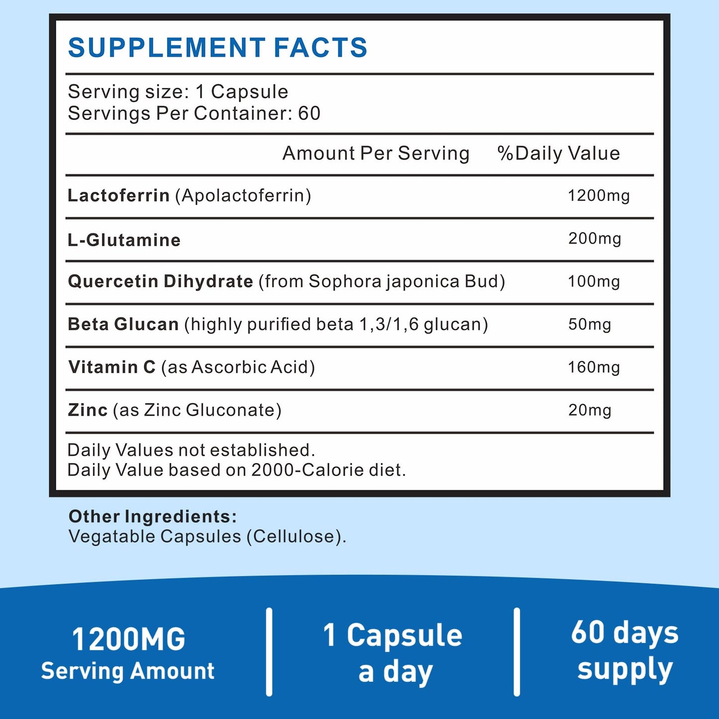 Uarcool Lactoferrin Supplement 1200mg Softgels, 2 Bottles