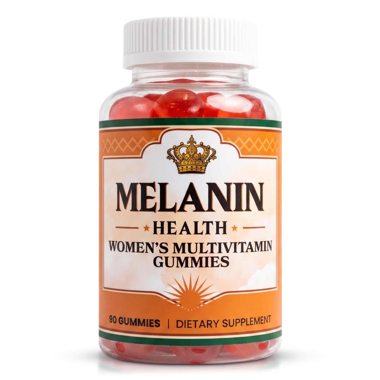 Melanin Health Women's Multivitamin Gummies – Immune Support, Energy & Hair Skin Nails – Vitamins A, C, D, E, B6, B12, Biotin, Zinc – Berry Flavor, Non-GMO, Gluten Free, Vegan – 90 Gummies