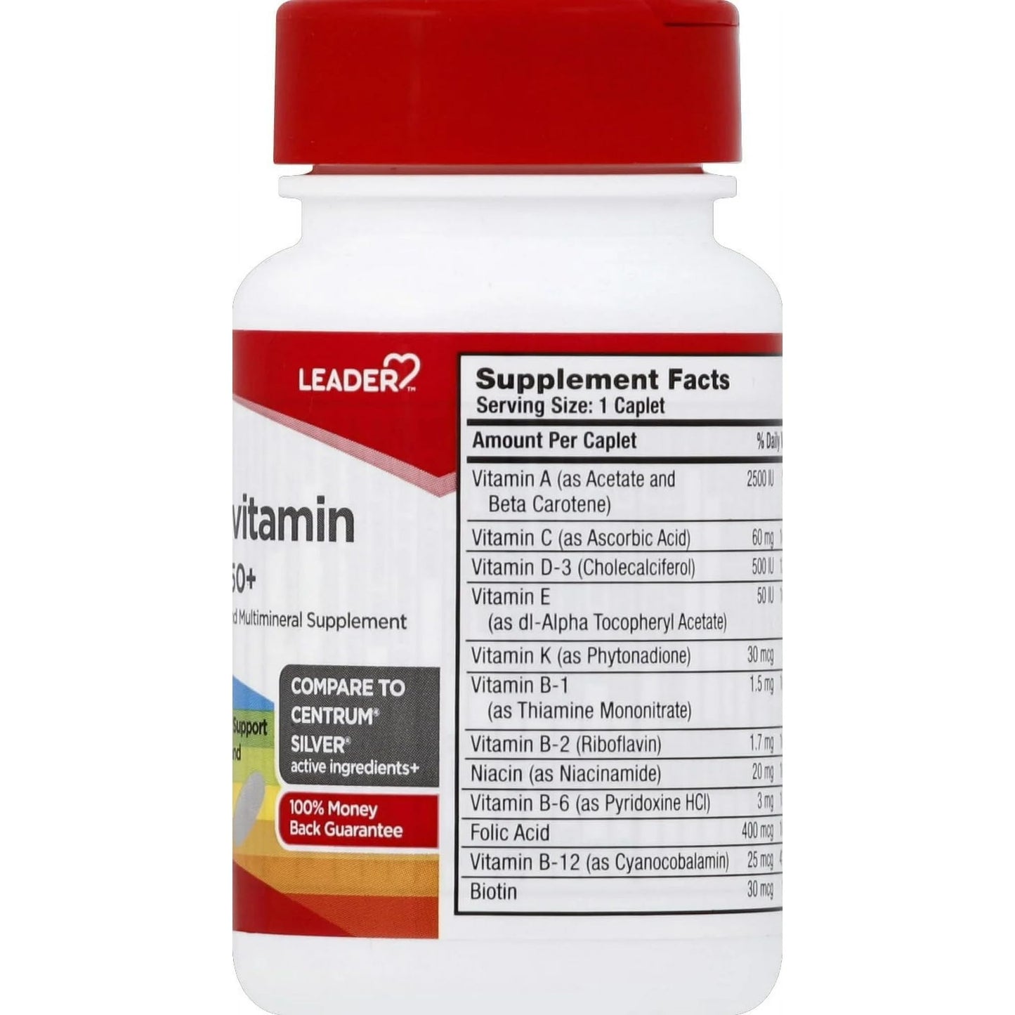 Leader Multivitamin Adult 50+ Caplets 30 Count