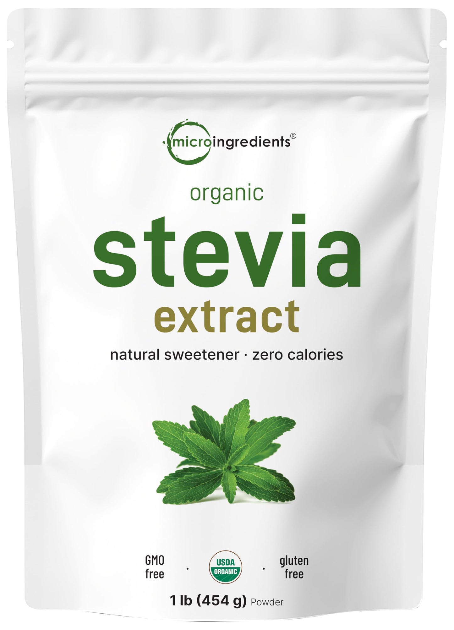 Micro Ingredients Pure Organic Stevia Powder 16 oz