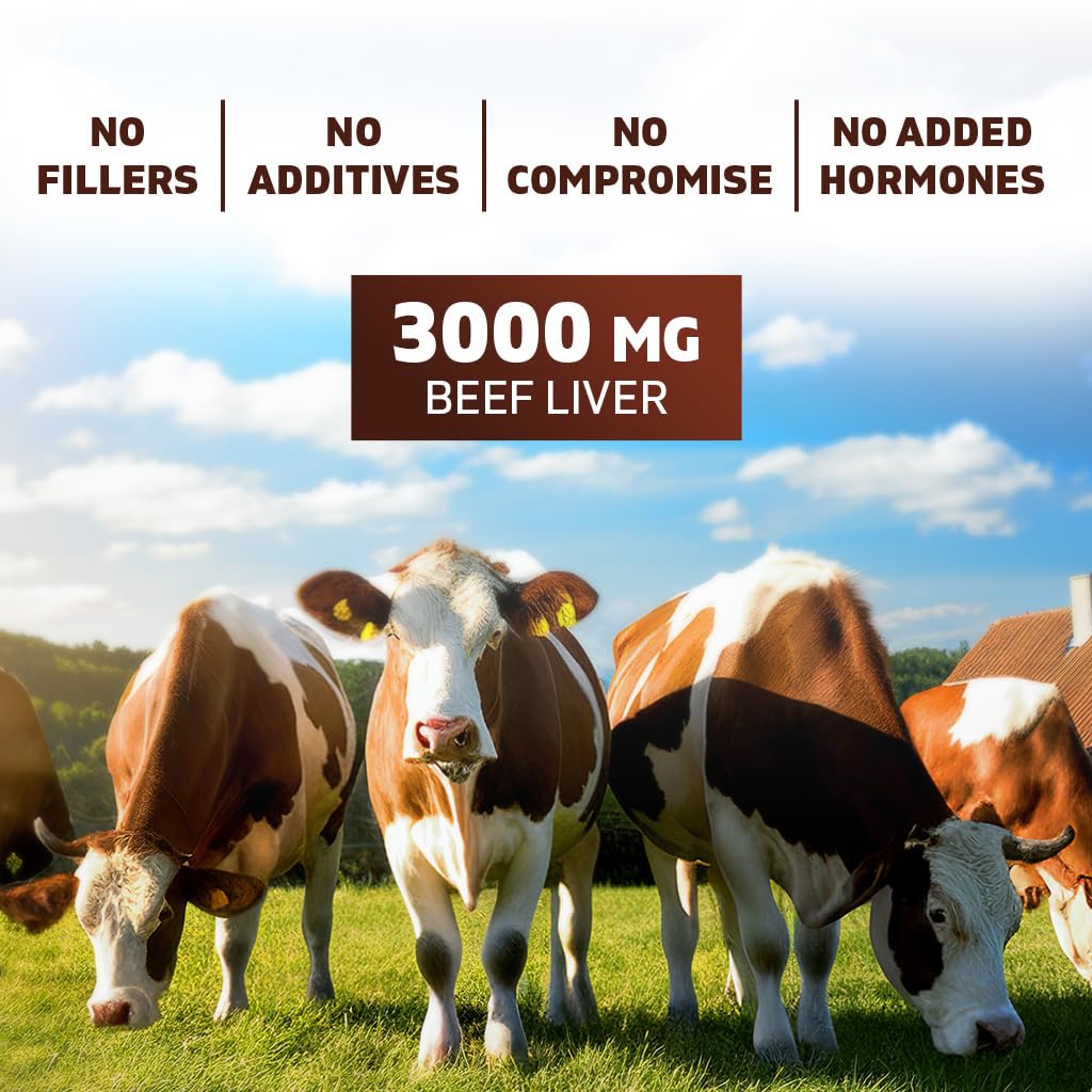 Vitamatic Grass-Fed Beef Heart with Liver Capsule, 180 Count