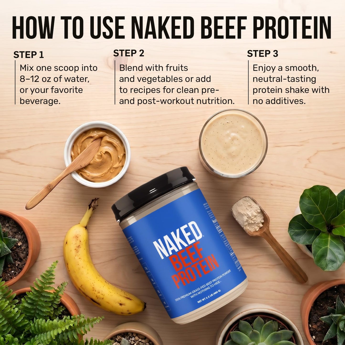NAKED Chocolate Beef Protein Isolate Powder, 20 Servings