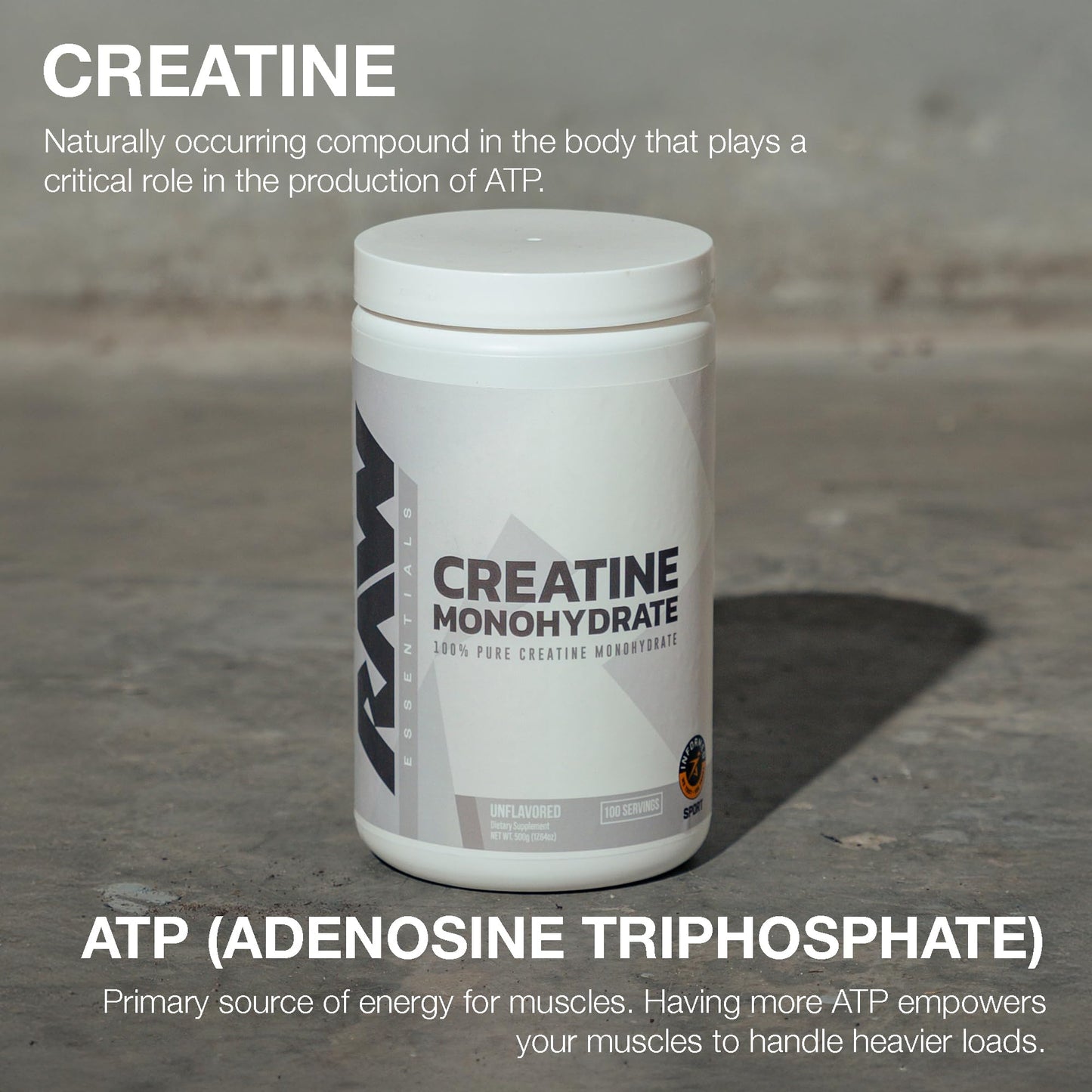 RAW Creatine Monohydrate Powder 17.64