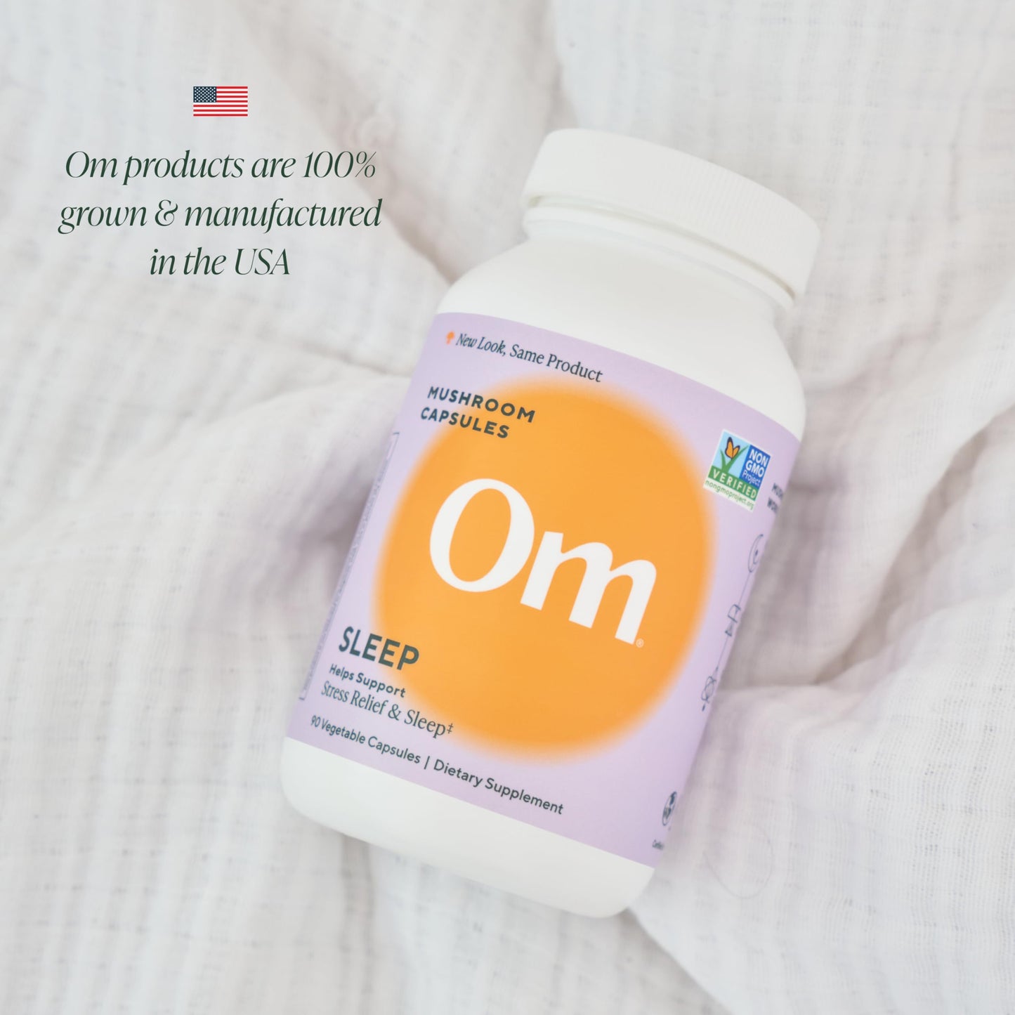 OM MUSHROOM SUPERFOOD Sleep Mushroom Capsules Superfood Supplement, 90 Count