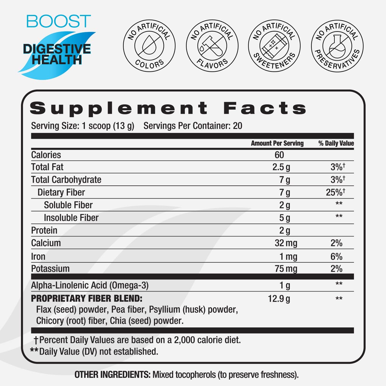 Beachbody BODi Digestive Health Boost Fiber Supplement Powder 9.17 Ounces