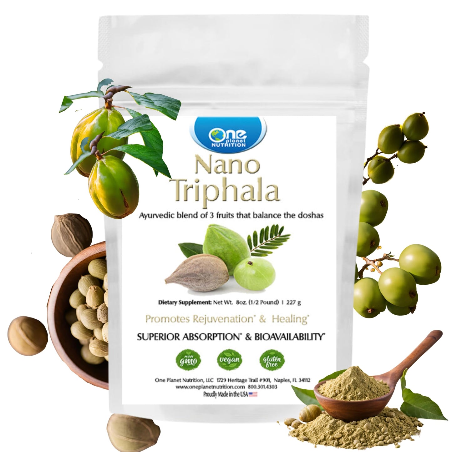 One Planet Nutrition Nano Triphala Powder 8.01 oz