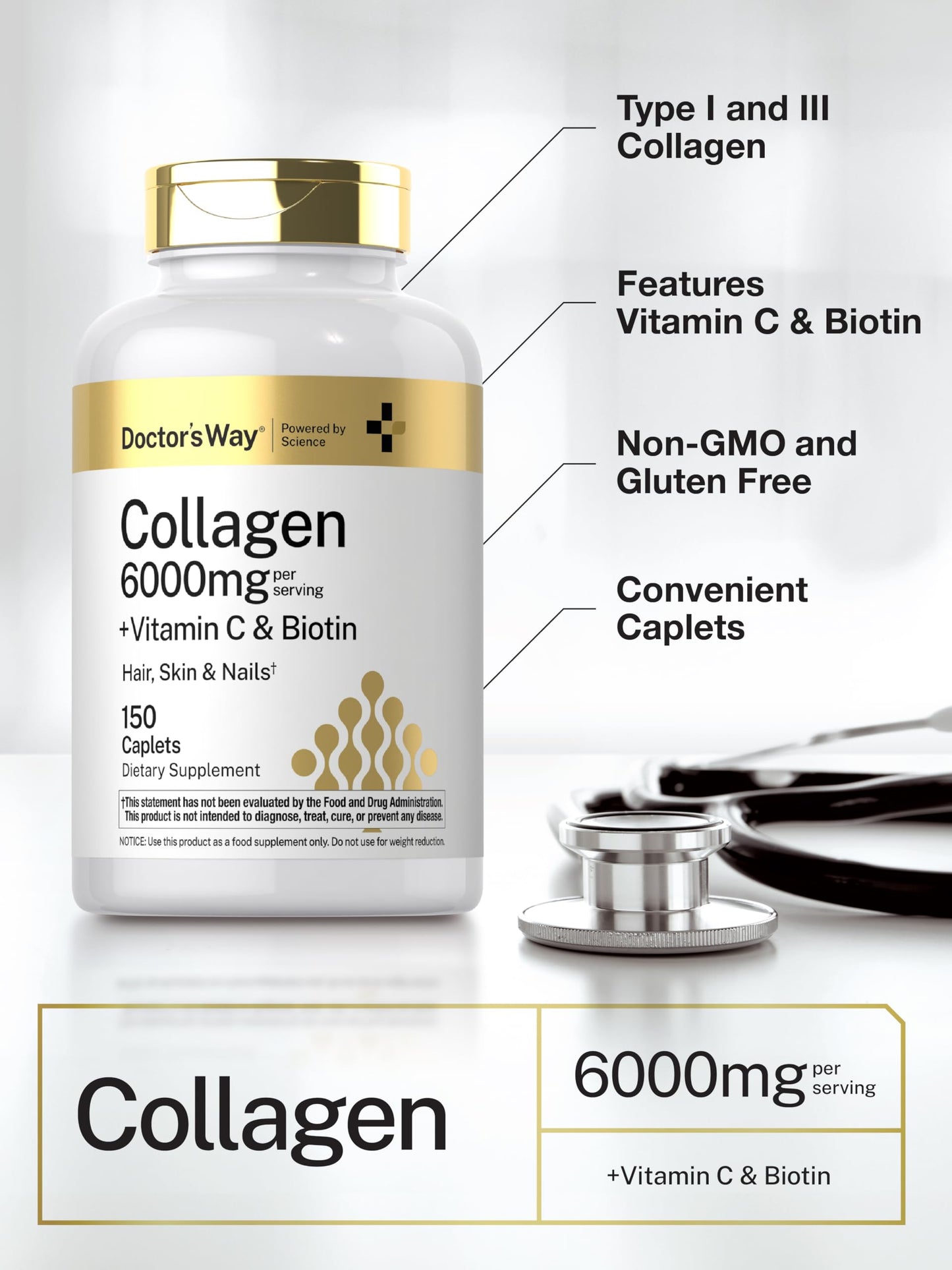 Doctor's Way Collagen Complex Caplets 150 Count