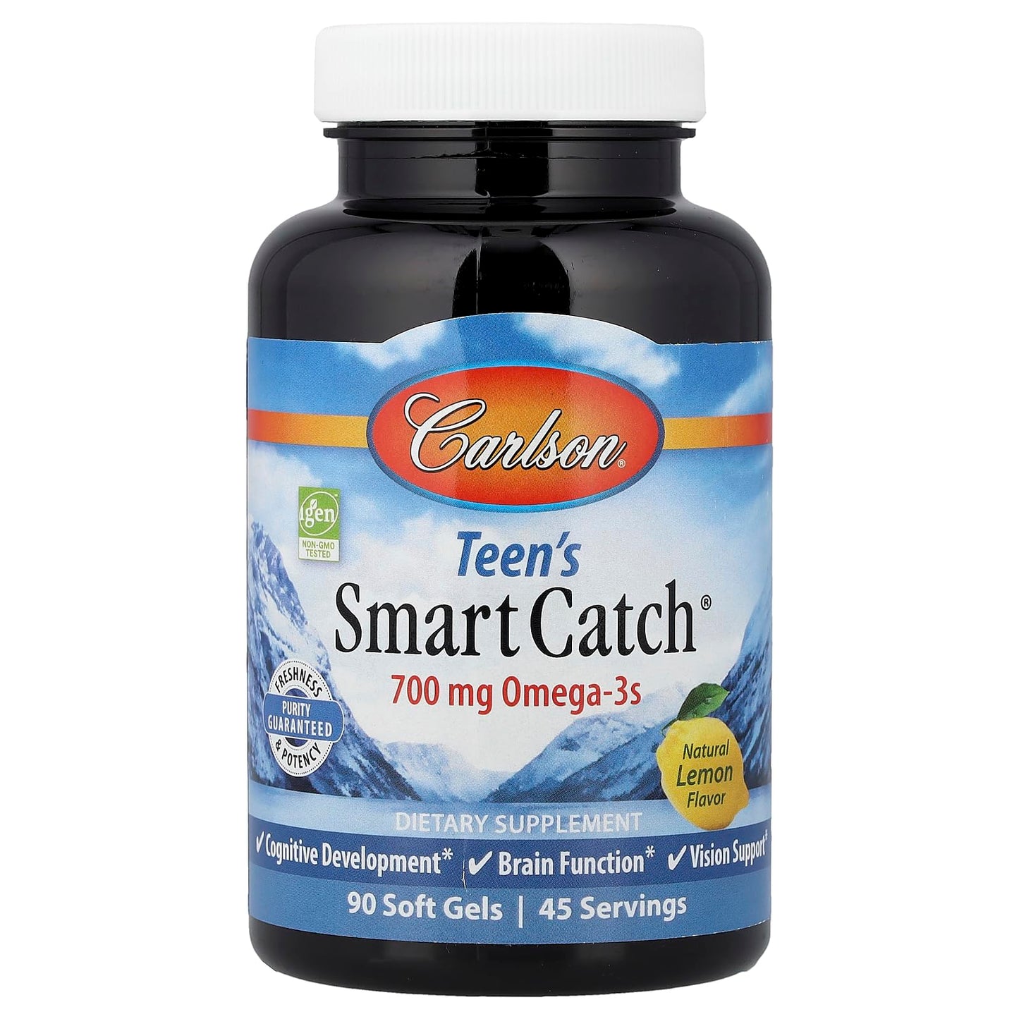 Carlson Smart Catch Fish Oil for Teens, 1000mg 90 Softgels