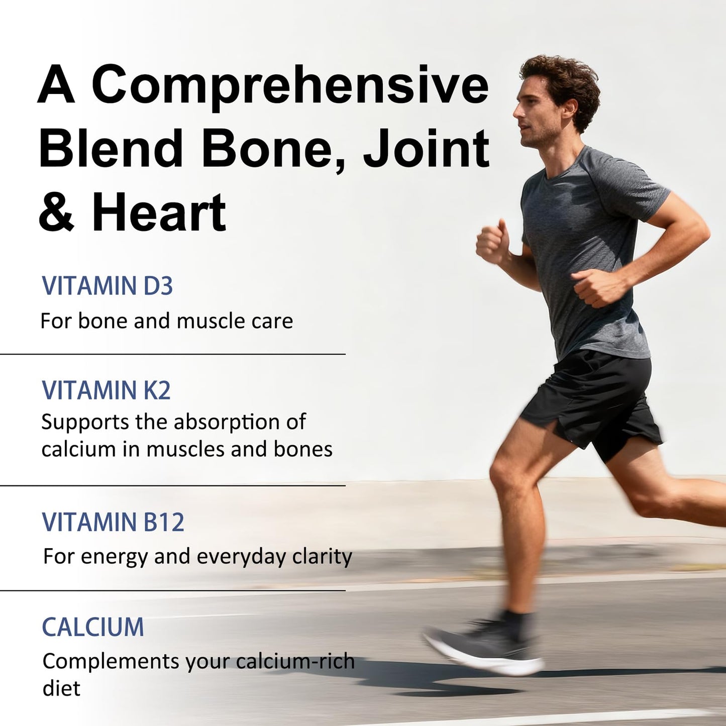Uagain NutriView Calcium 2000mg with D3 & K2 High Absorption Bone Health Supplement for Women Softgels, 120 Count