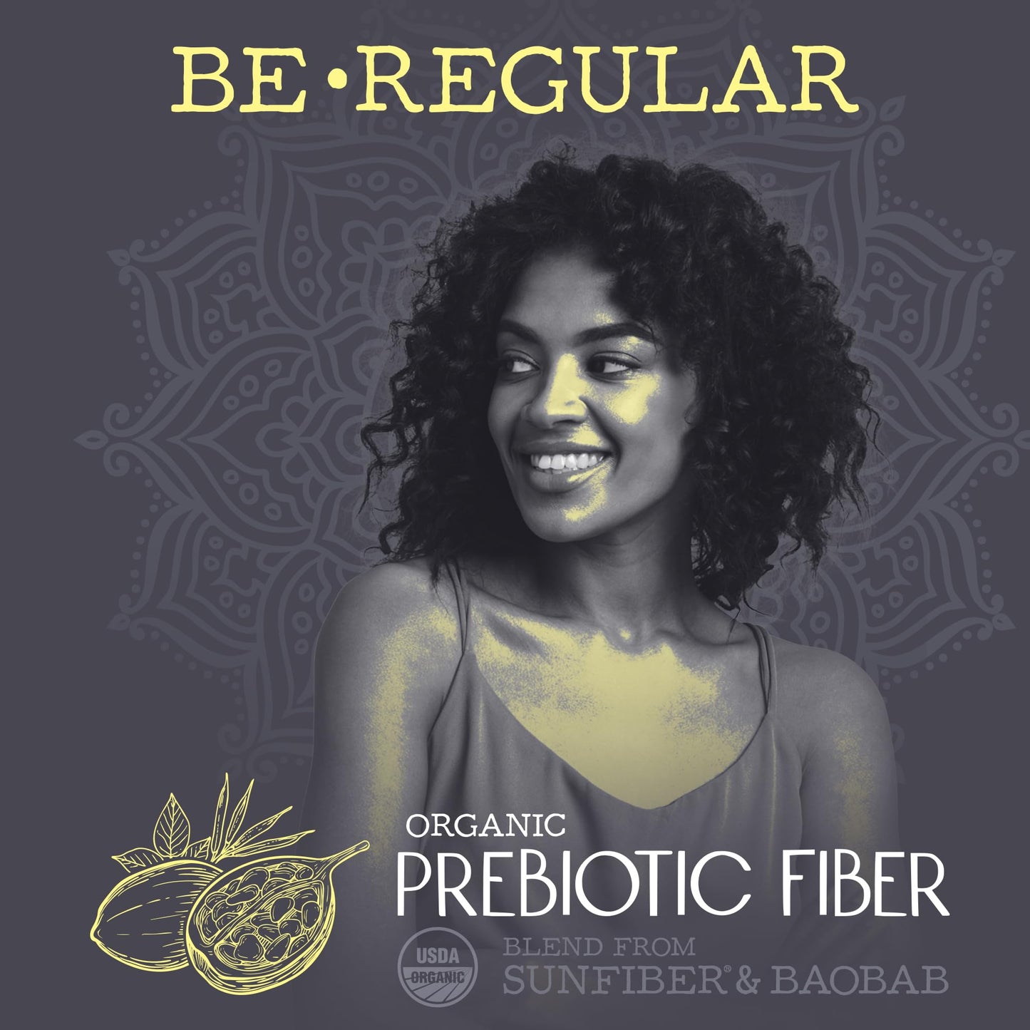 Sunwarrior Fiber Supplement Prebiotic Organic Powder 7.4 oz
