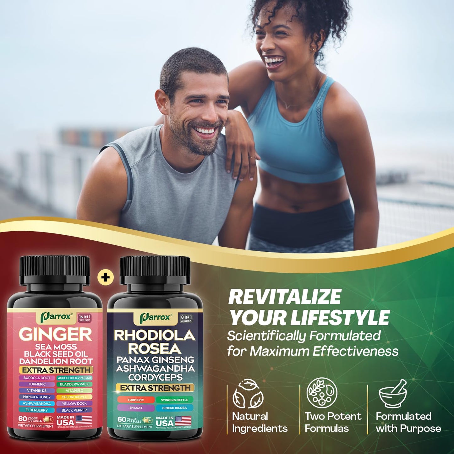 Parrox Dynamic Duo Herbal Bundle Capsules 360