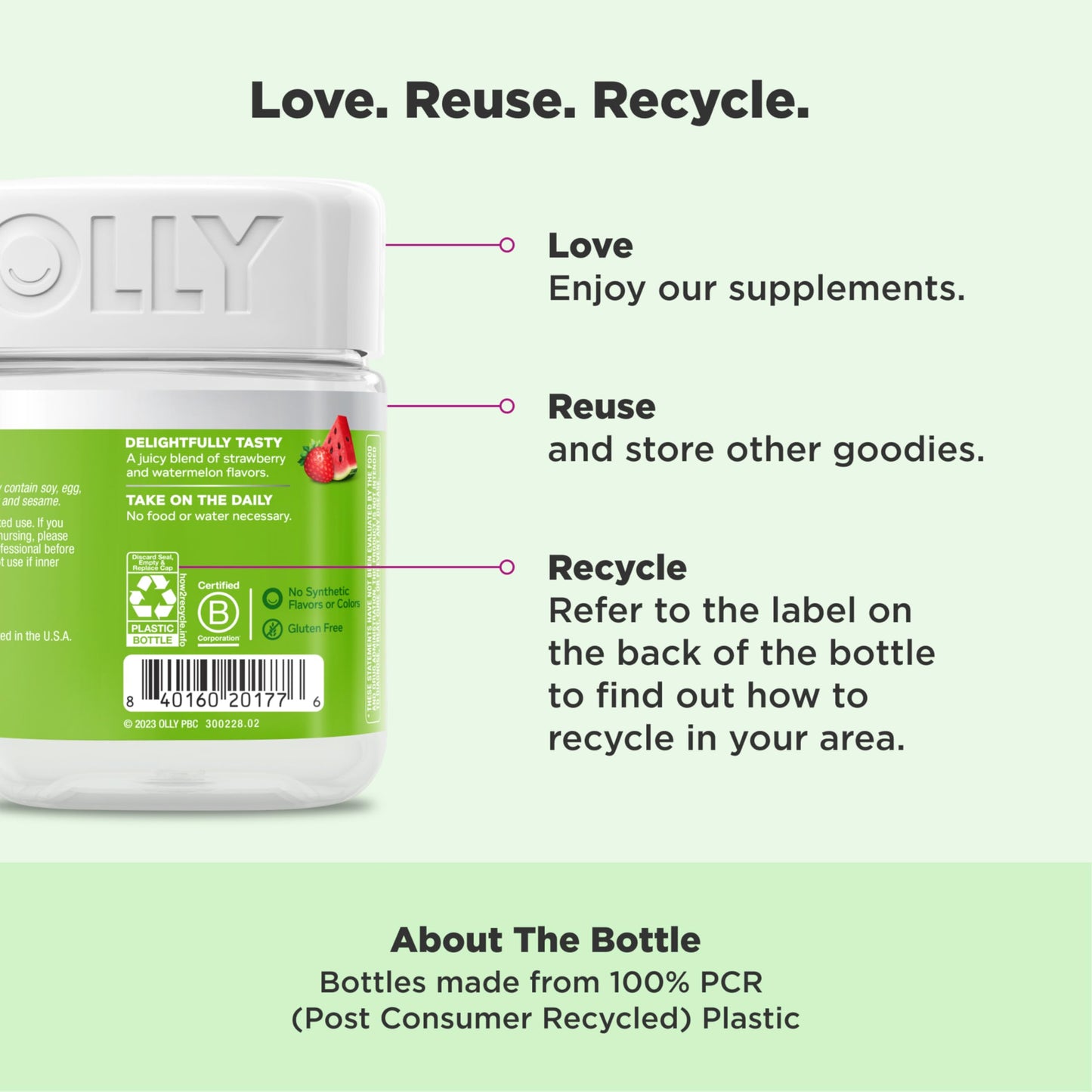 OLLY Fiber Gummy Rings Gummy 50 Count
