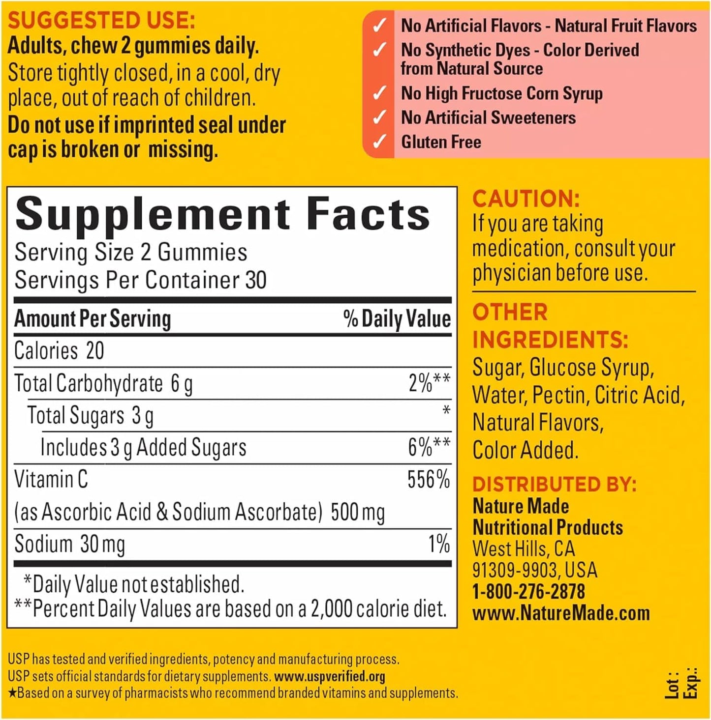 Nature Made Vitamin C 500 mg Gummies 120