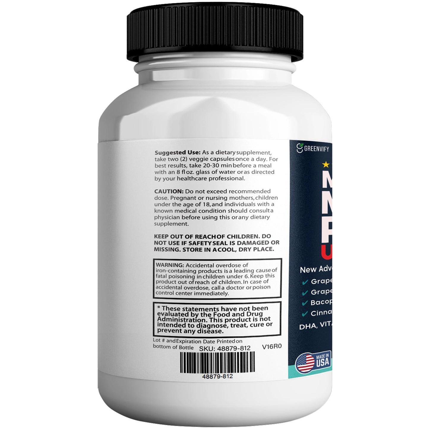 GREENVIFY Memo Max Pro Ultra Memory Support Supplement Capsules 180