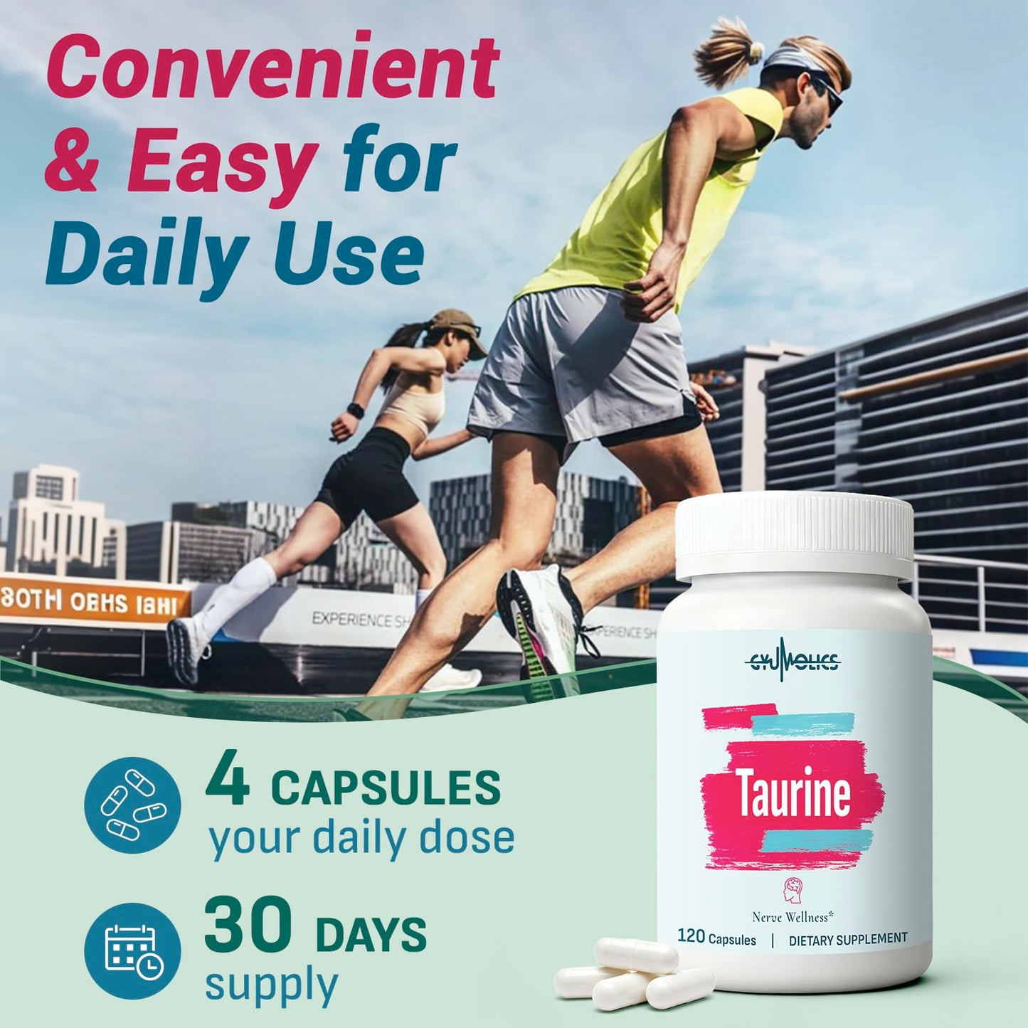 Gyumolics Taurine 2000mg Capsules, 240 Capsules