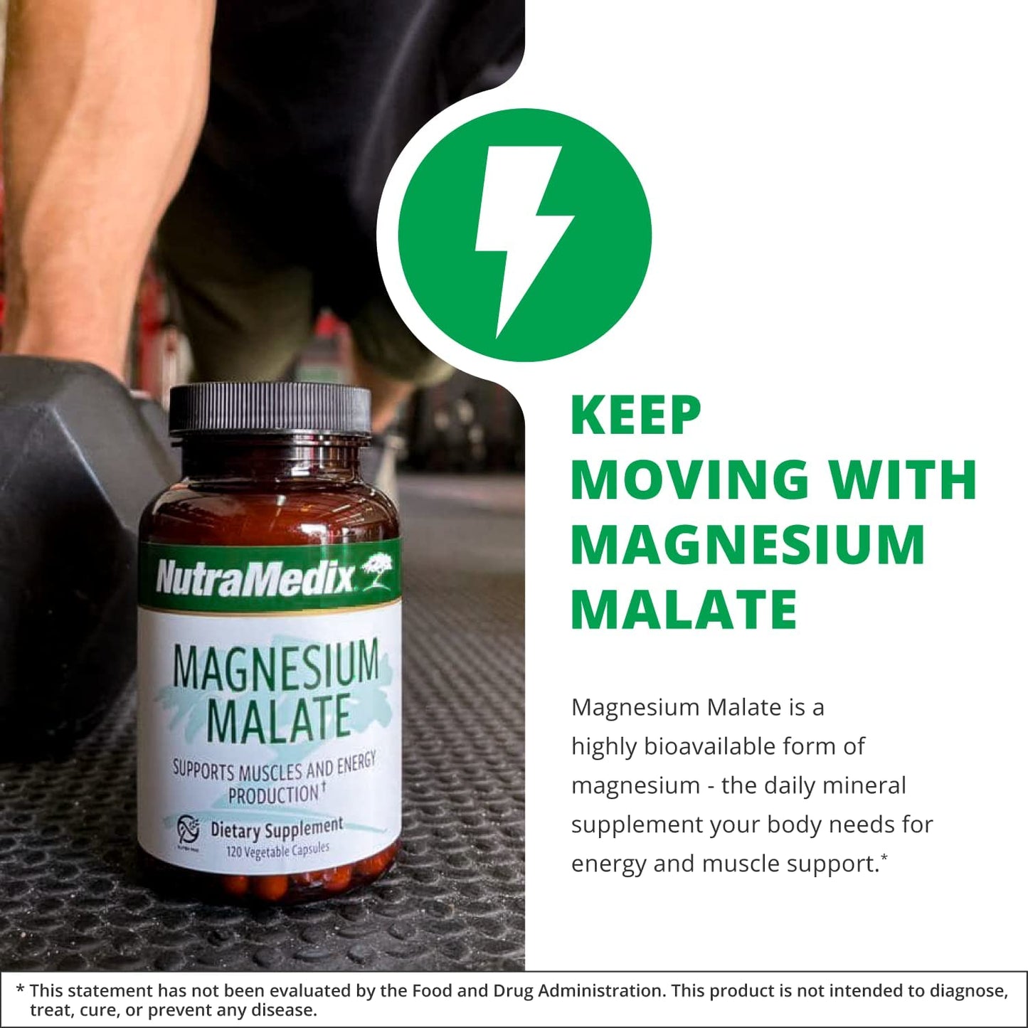NutraMedix Magnesium Malate Capsules, 120 Count