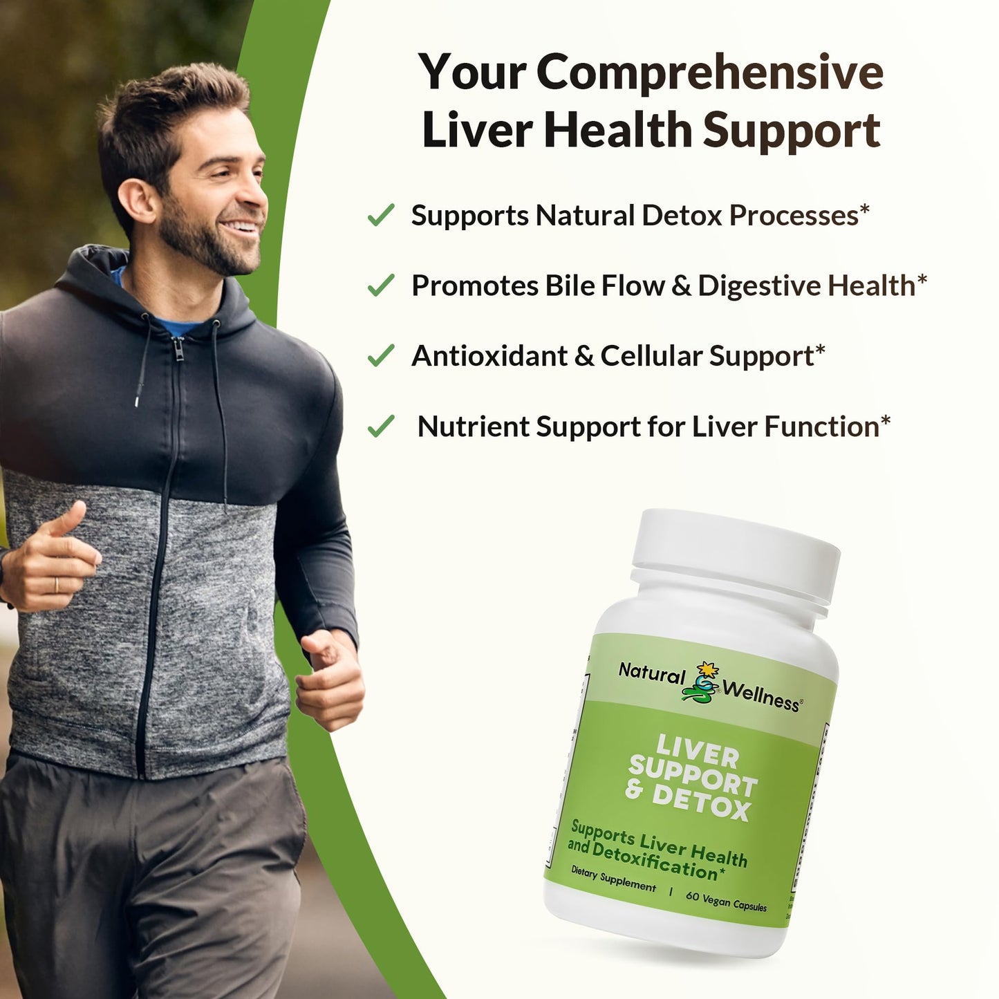 Natural Wellness Liver Support & Detox 60 Capsules