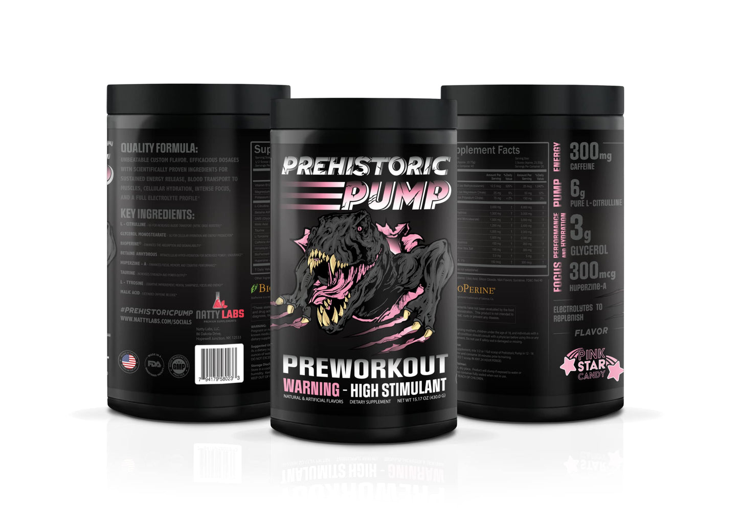 Natty Labs Prehistoric Pump Pre Workout Powder 16 Servings