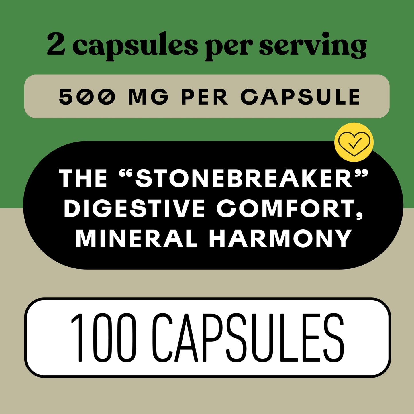 Complete Natural Products Chanca Piedra Organic Capsules 500mg - Phyllanthus Niruri Stonebreaker Extract, Kidney Gallbladder Liver Support, 100 Capsules