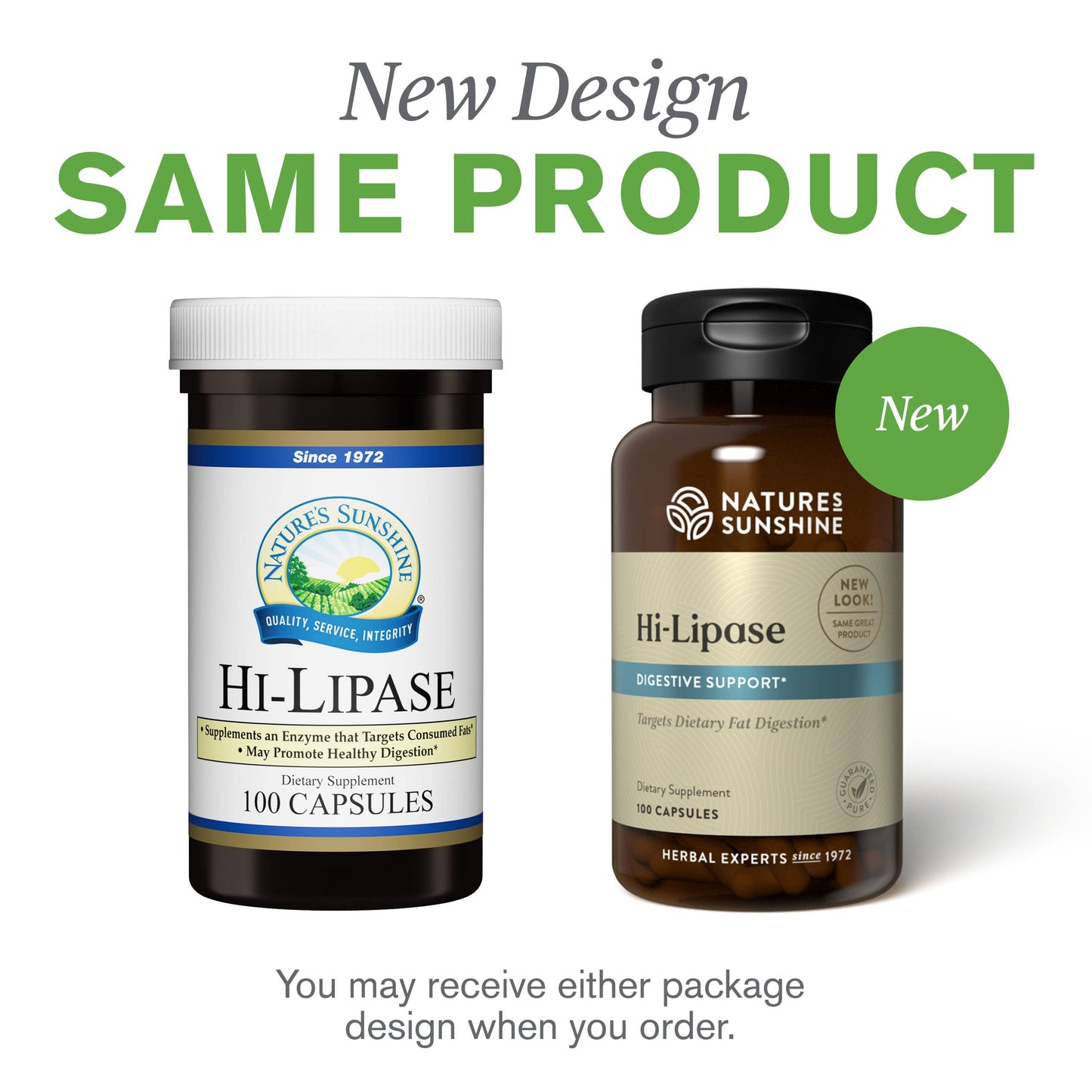Nature's Sunshine Hi-Lipase Capsules 100 Capsules