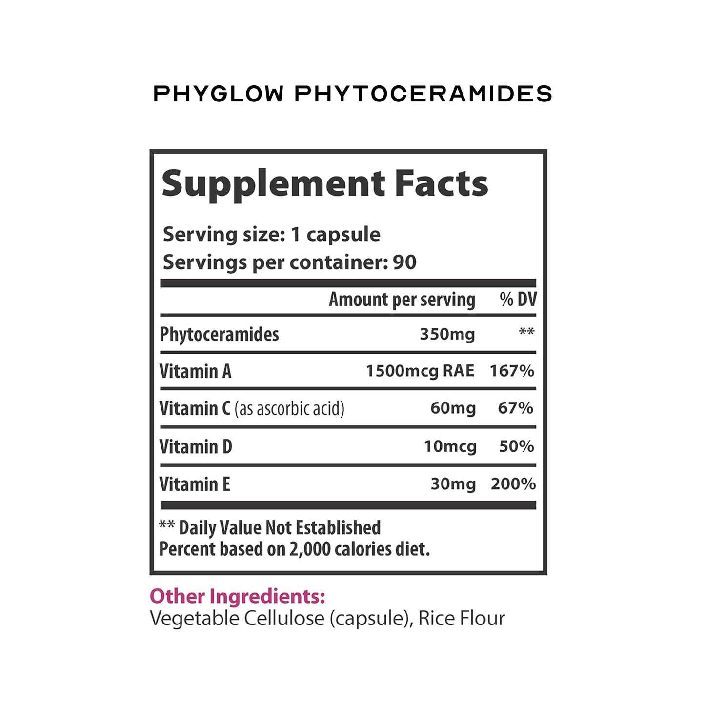 LEAN Nutraceuticals Skin Care Phytoceramides Capsules, 90 Count
