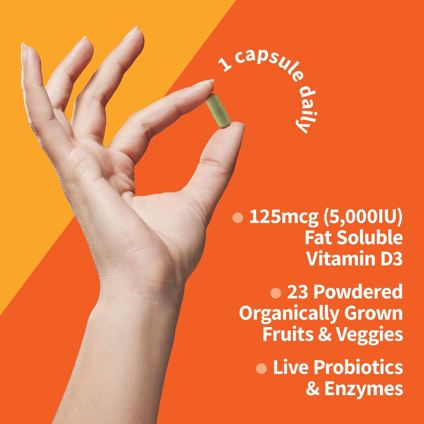 Garden of Life Vitamin D3 5000 IU Capsules 60 Count