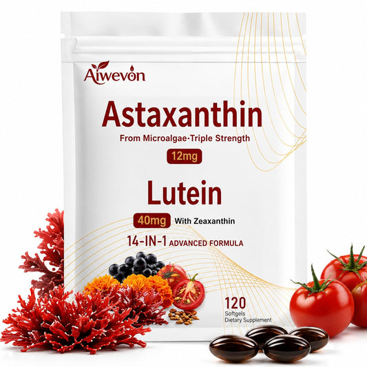 Aiwevon Astaxanthin 14-in-1 with Lutein & Zeaxanthin Softgels, 120 Softgels