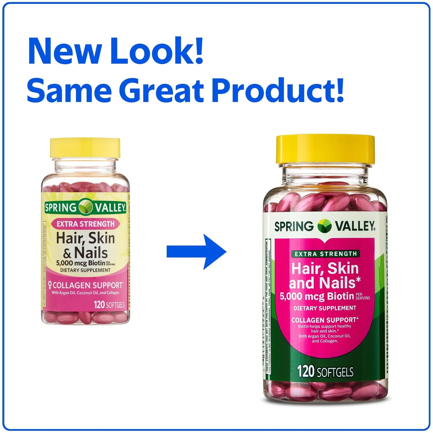 SUREFECT Spring Valley Extra Strength Hair Skin & Nails Collagen Support Softgels, 120 Count