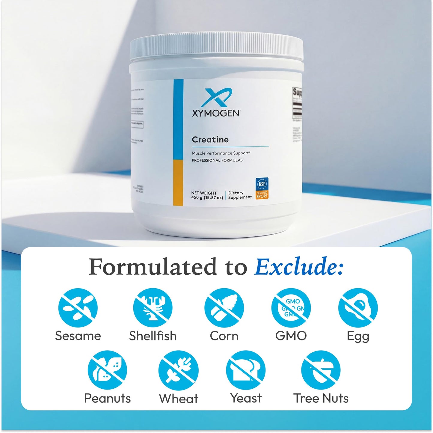 XYMOGEN Creatine Powder 15.87 Ounce (Pack of 1)