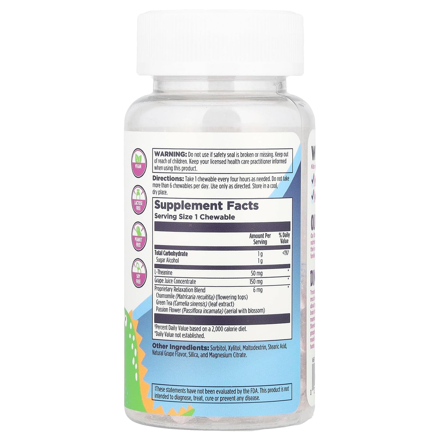 KAL Relax-a-Saurus Kids Chewables Tablet 30