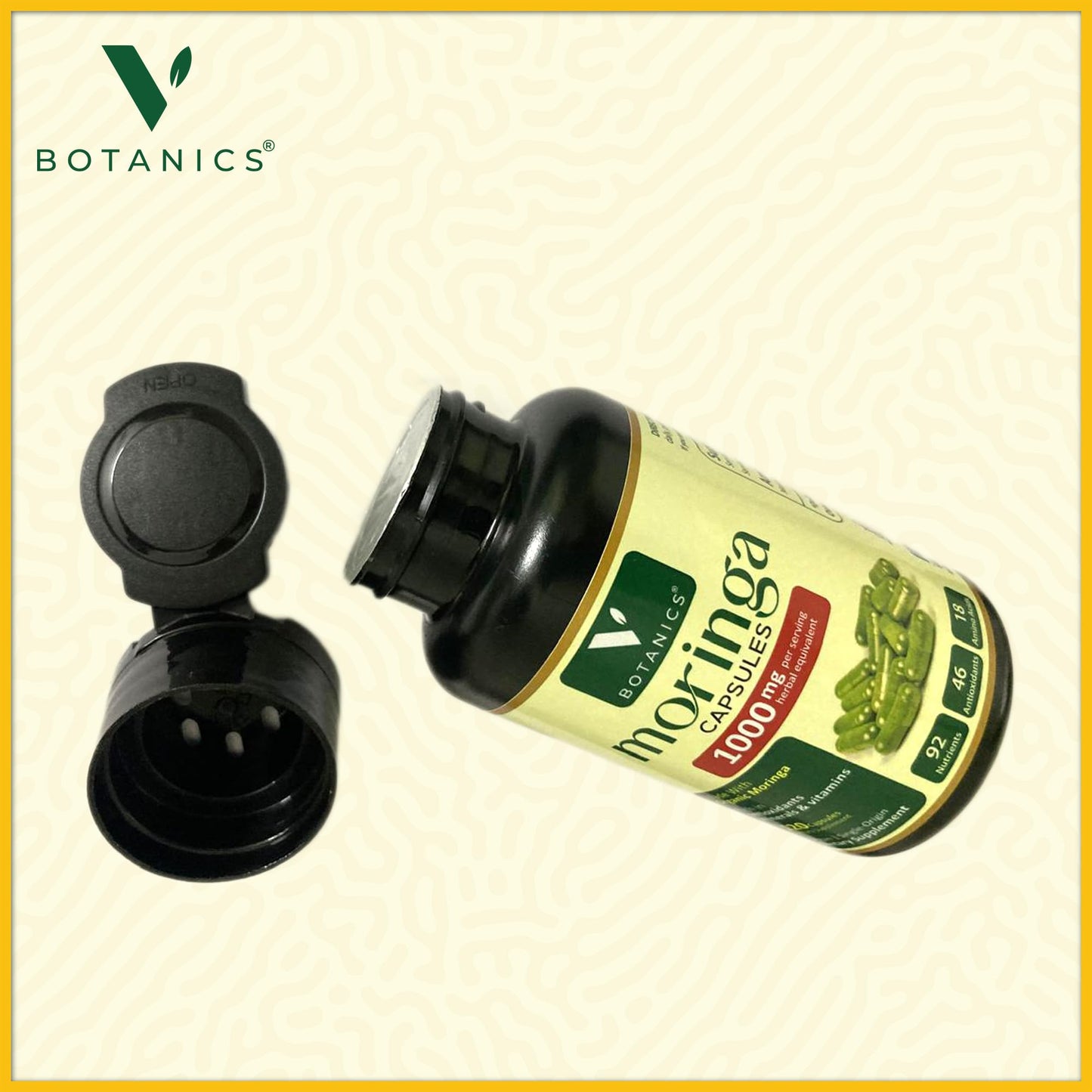 V BOTANICS Moringa Powder Capsules 240 Count