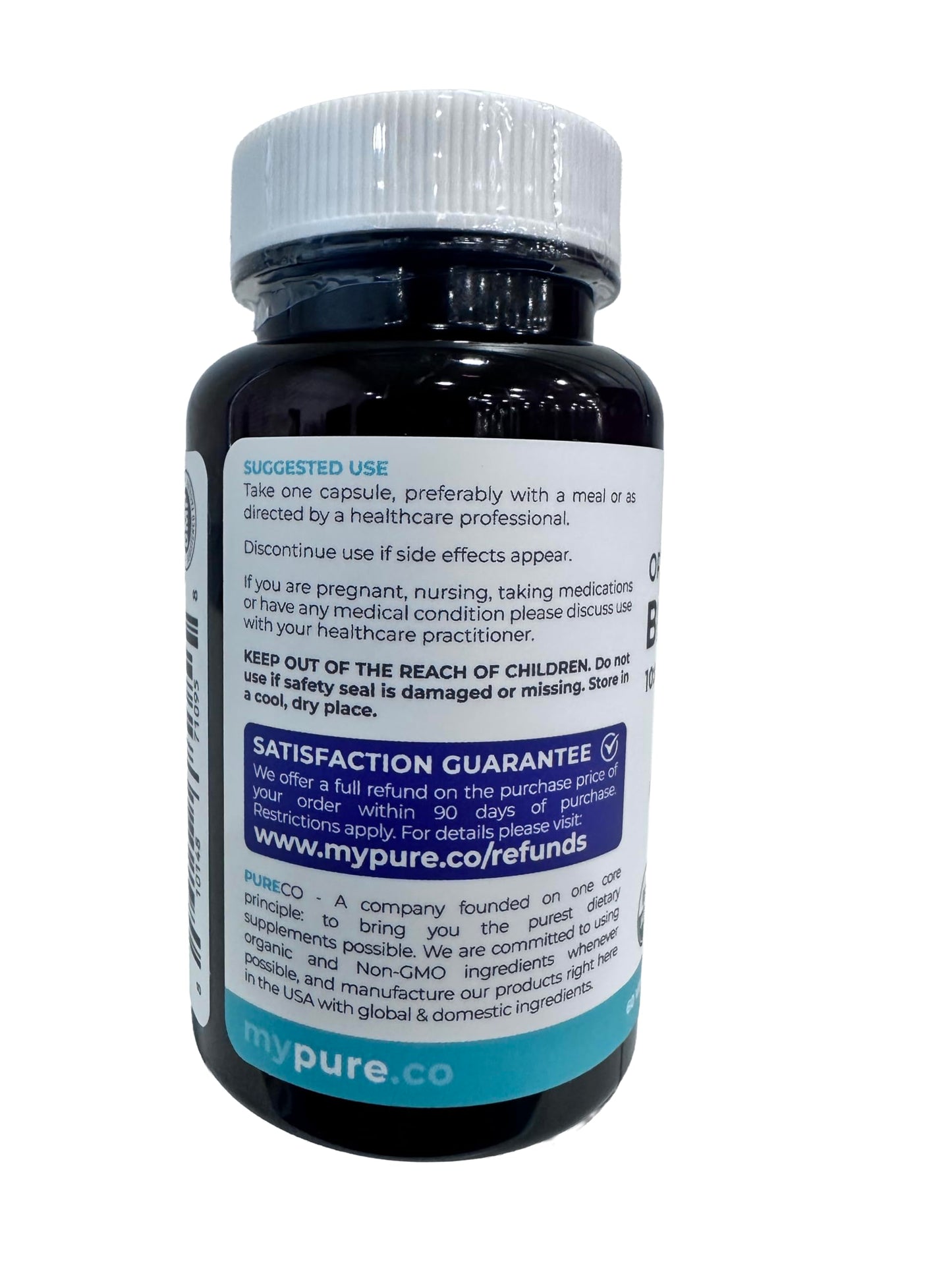 PURE CO Blueberry Extract Capsules 60 Count