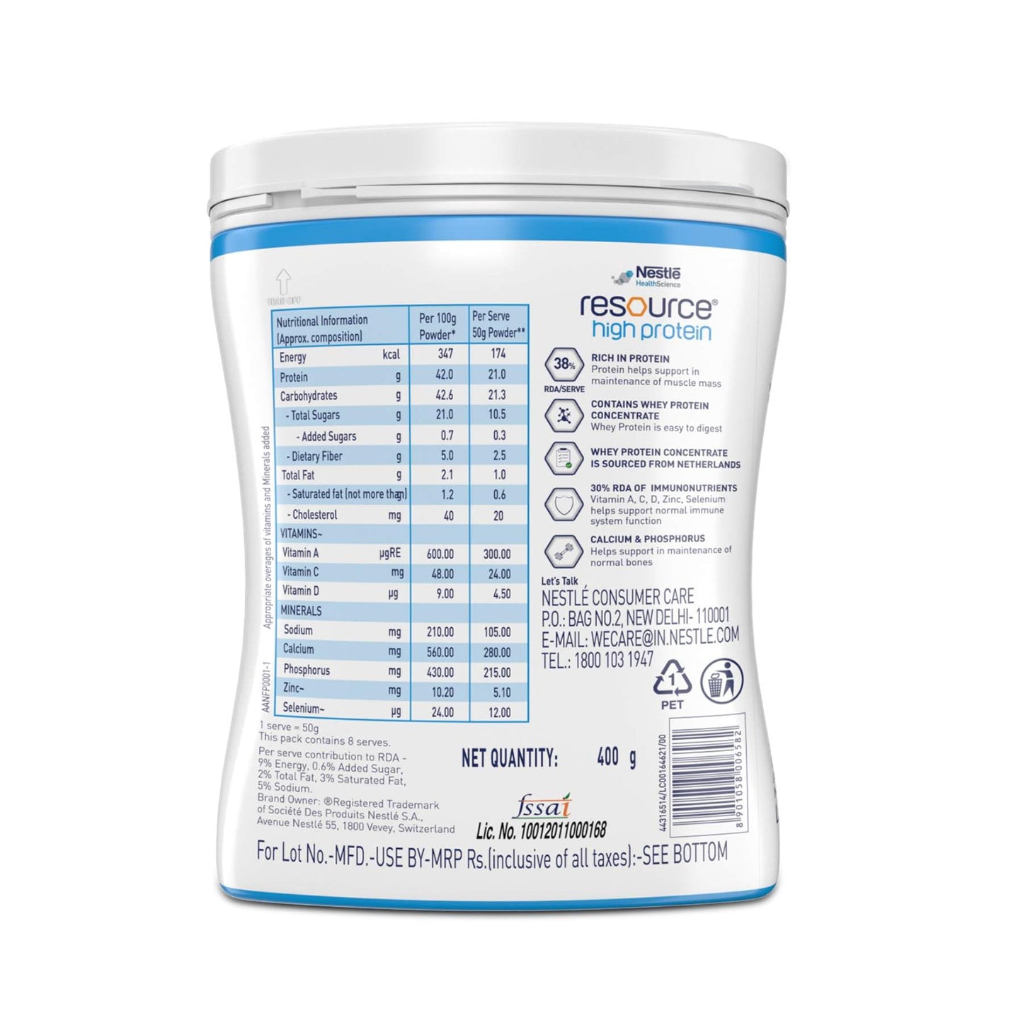 ReSource Nestle Resource High Protein Vanilla Flavor Protein Powder 14.11 oz