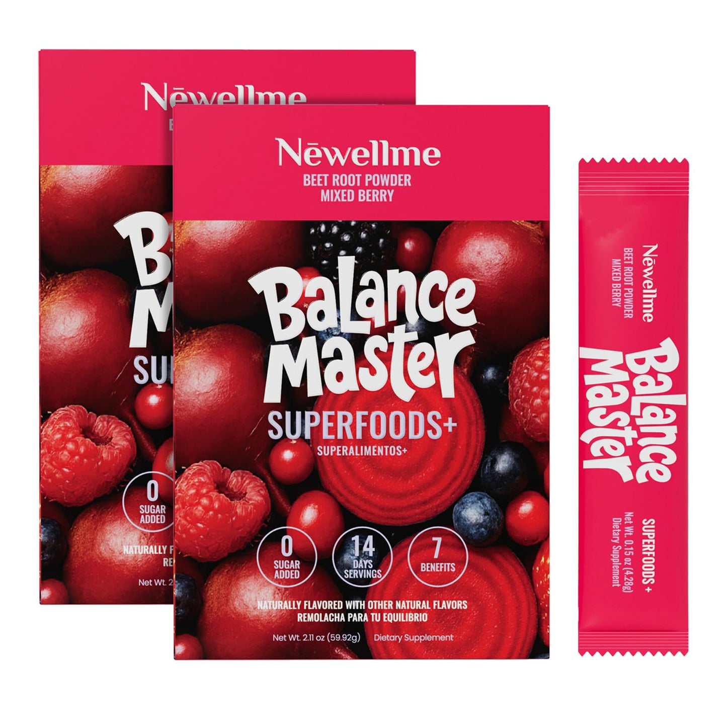 NEWELLME Organic Beetroot Super Reds Powder, Pack of 28