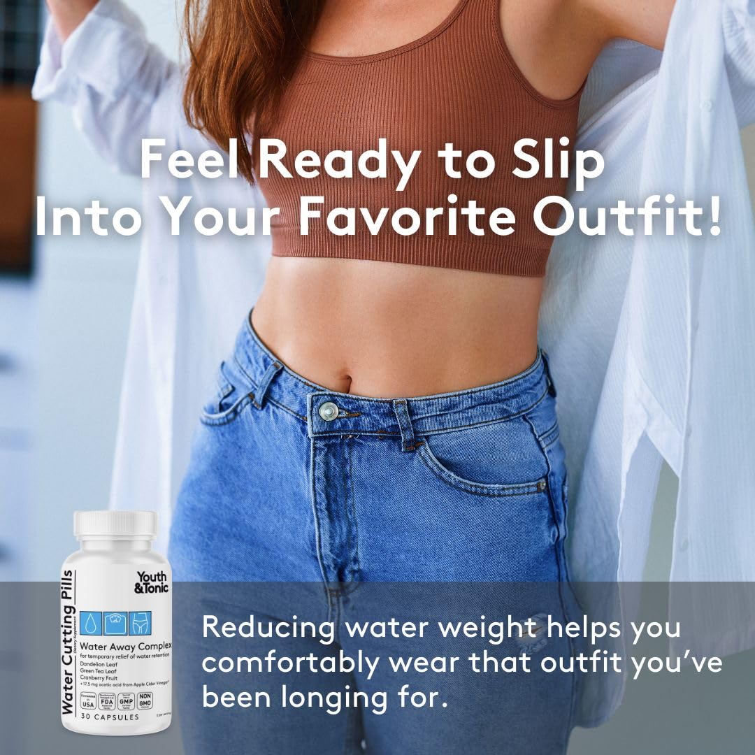 Youth & Tonic Cleanse Weight Loss Pills Women, Men, Detox, Water Retention 90 Capsules
